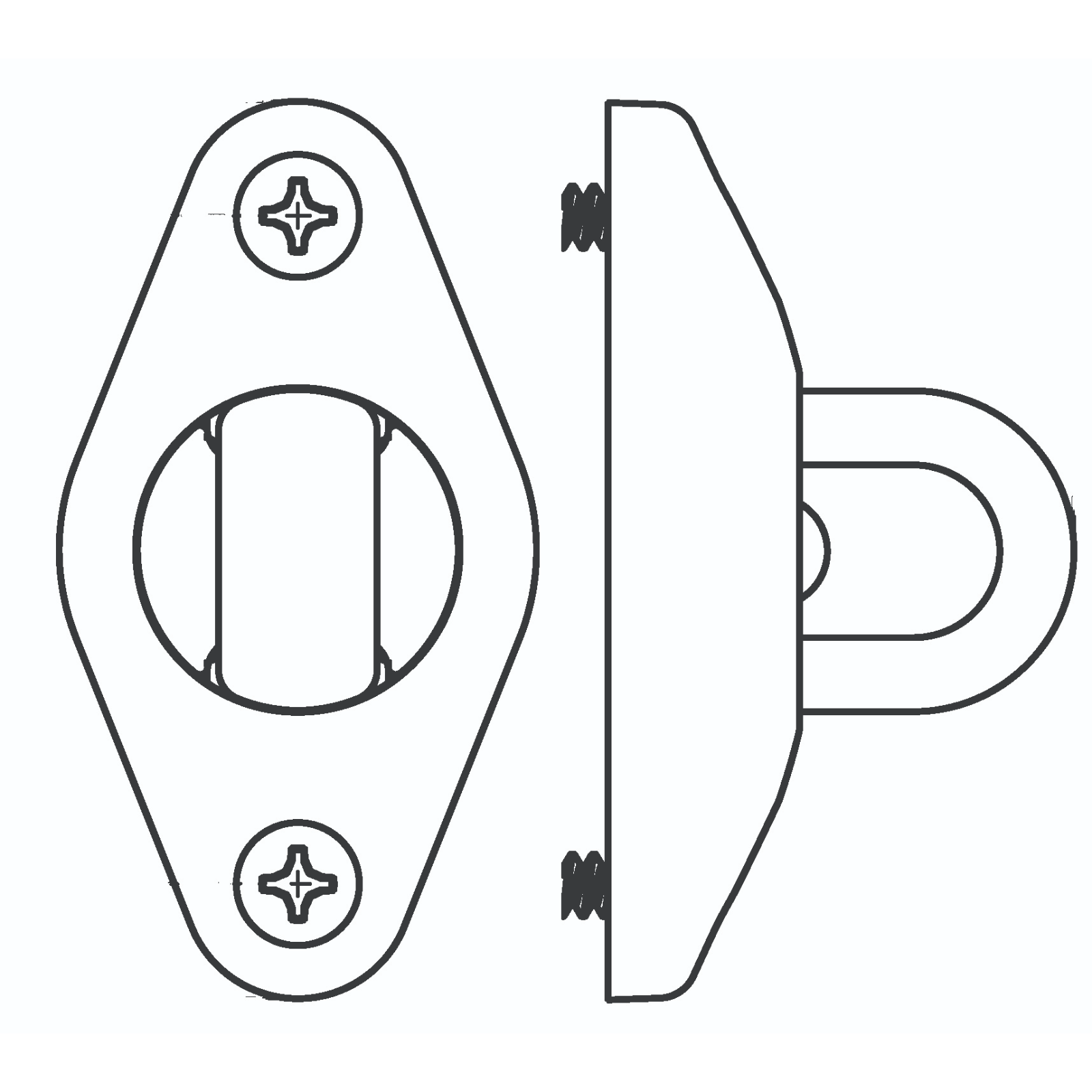 Forest drapery hardware Safety hold tension device