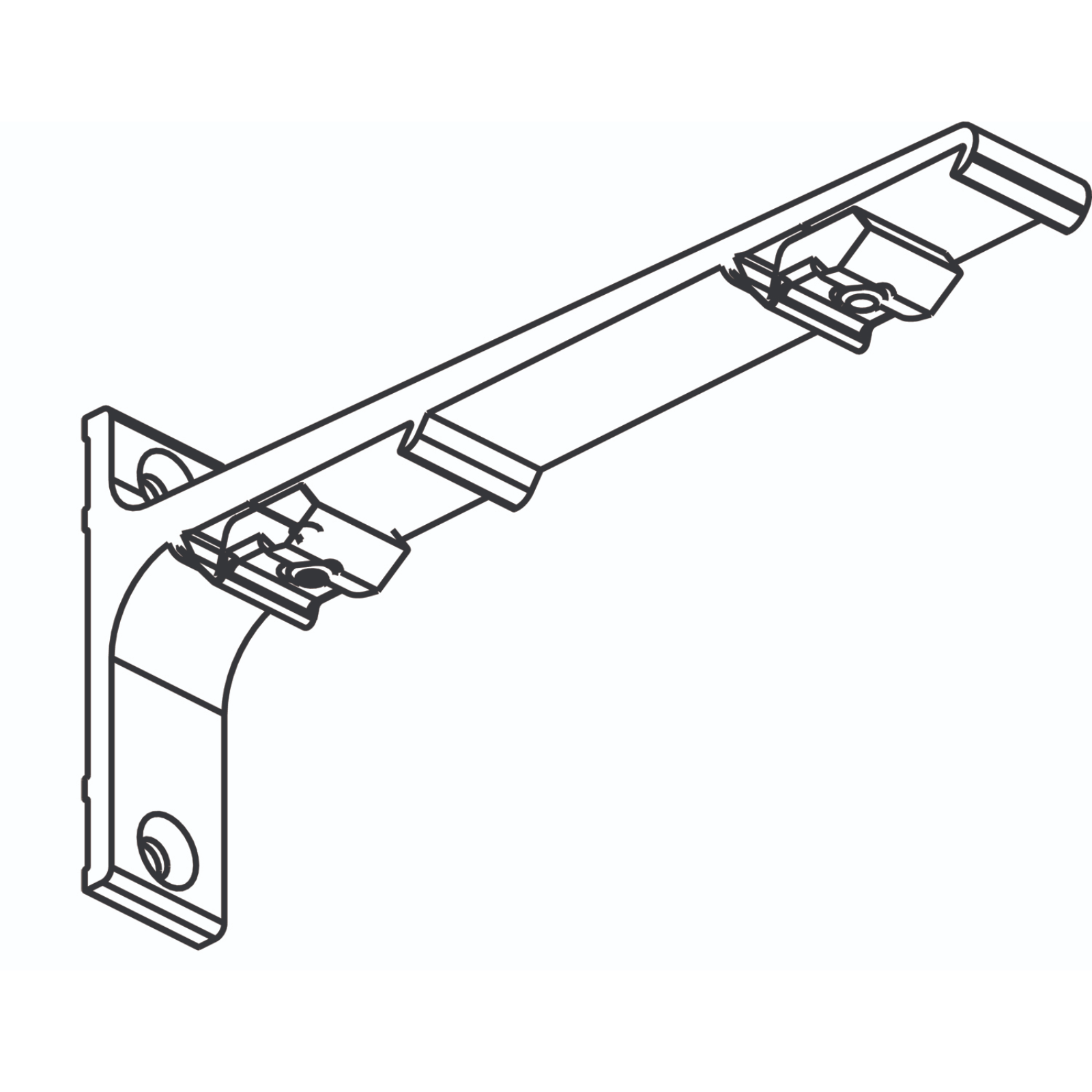 Forest drapery hardware Smart klick br 6 aluminum double 1020301150