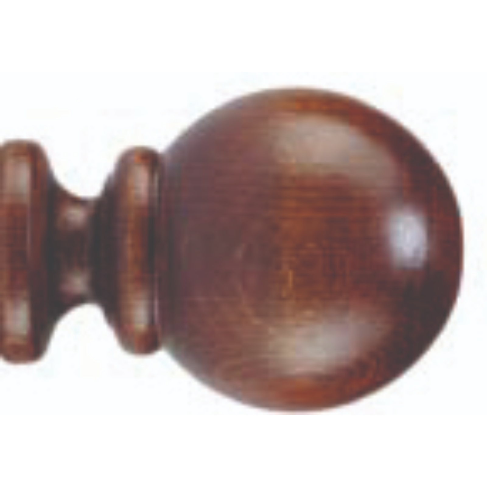 Forest drapery hardware Smooth ball finial 2" walnut