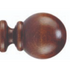 Forest drapery hardware Smooth ball finial 2" walnut