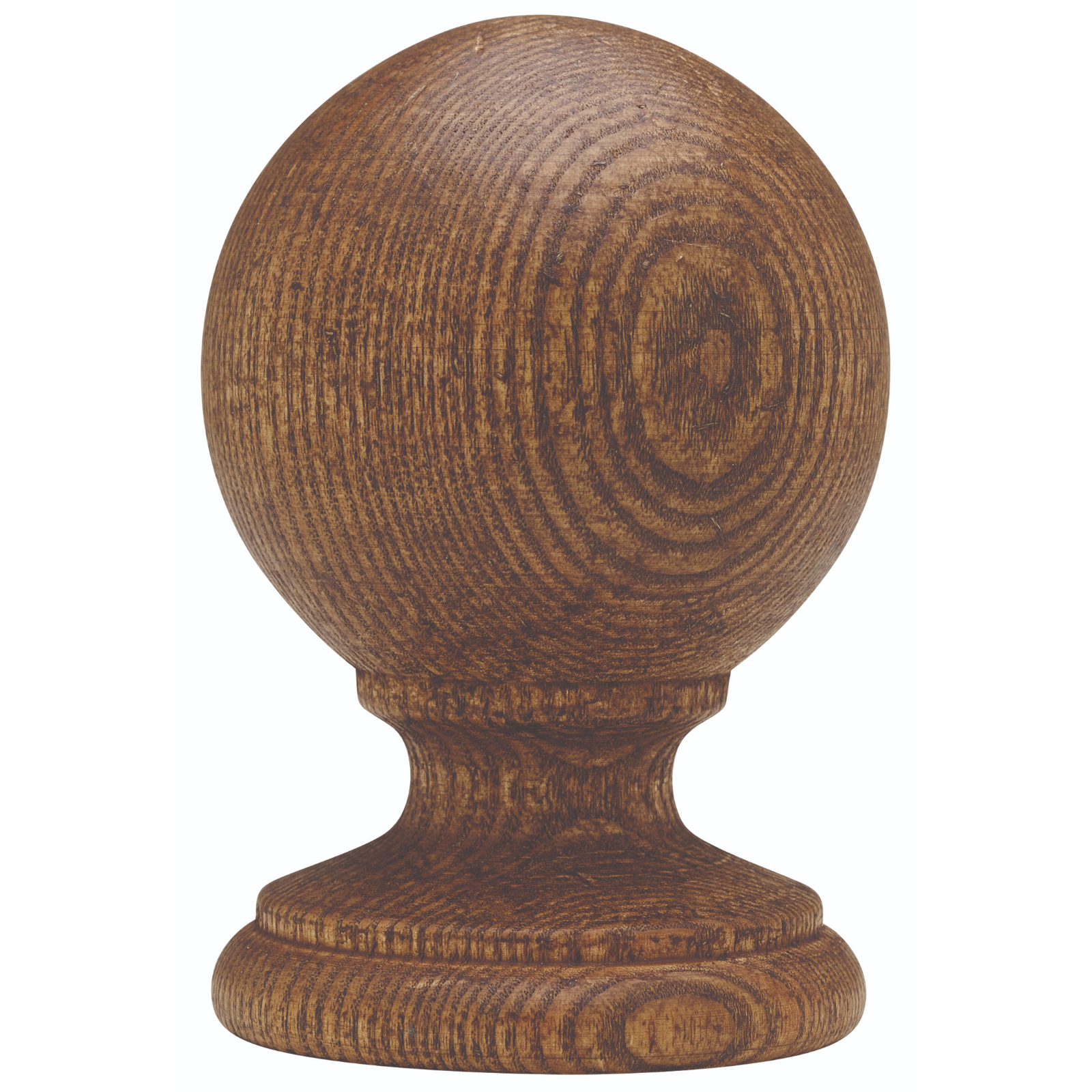 Forest drapery hardware Smooth ball finial 45mm tiger oak