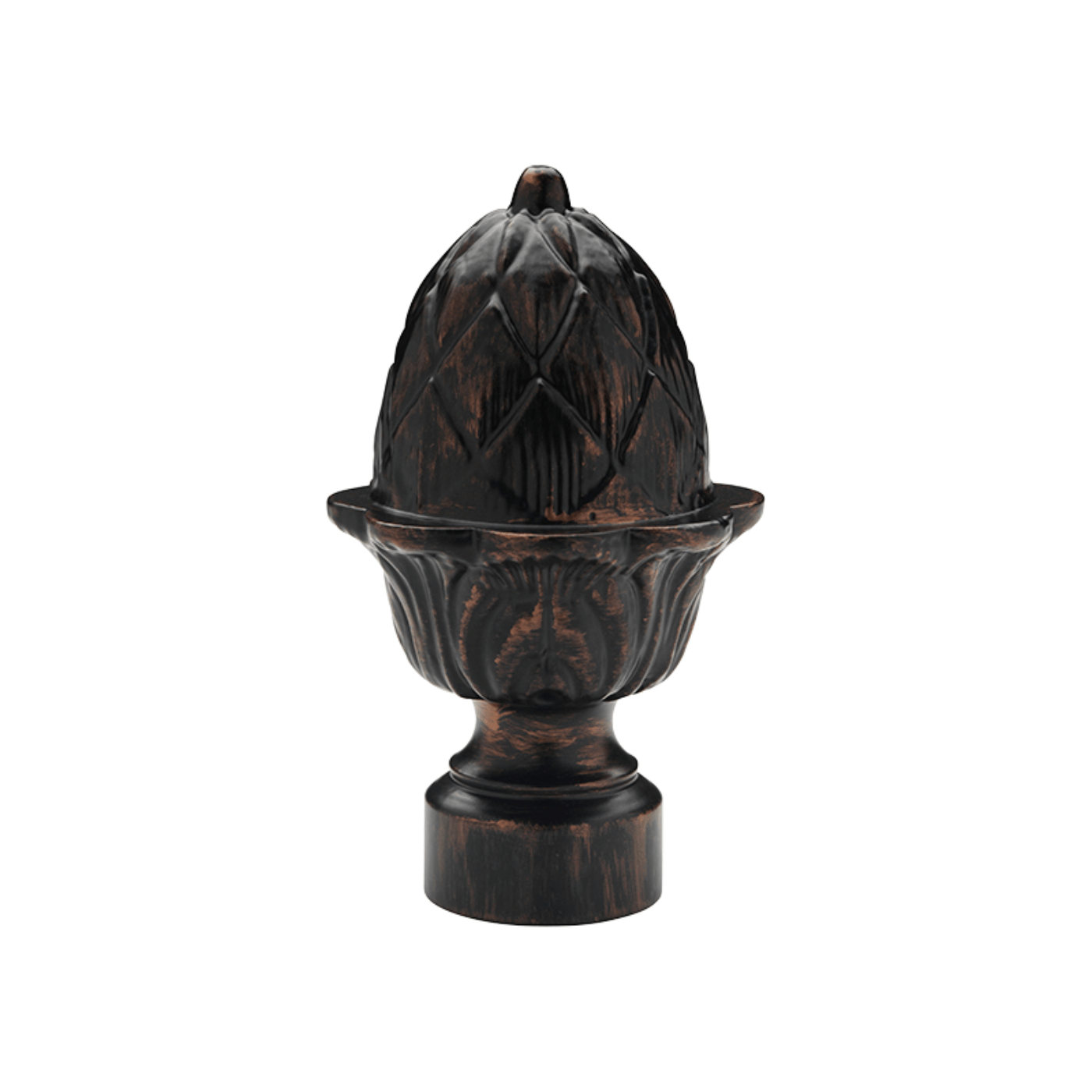 Select Drapery Hardware Iron Works Cypress Curtain Finial Black Copper