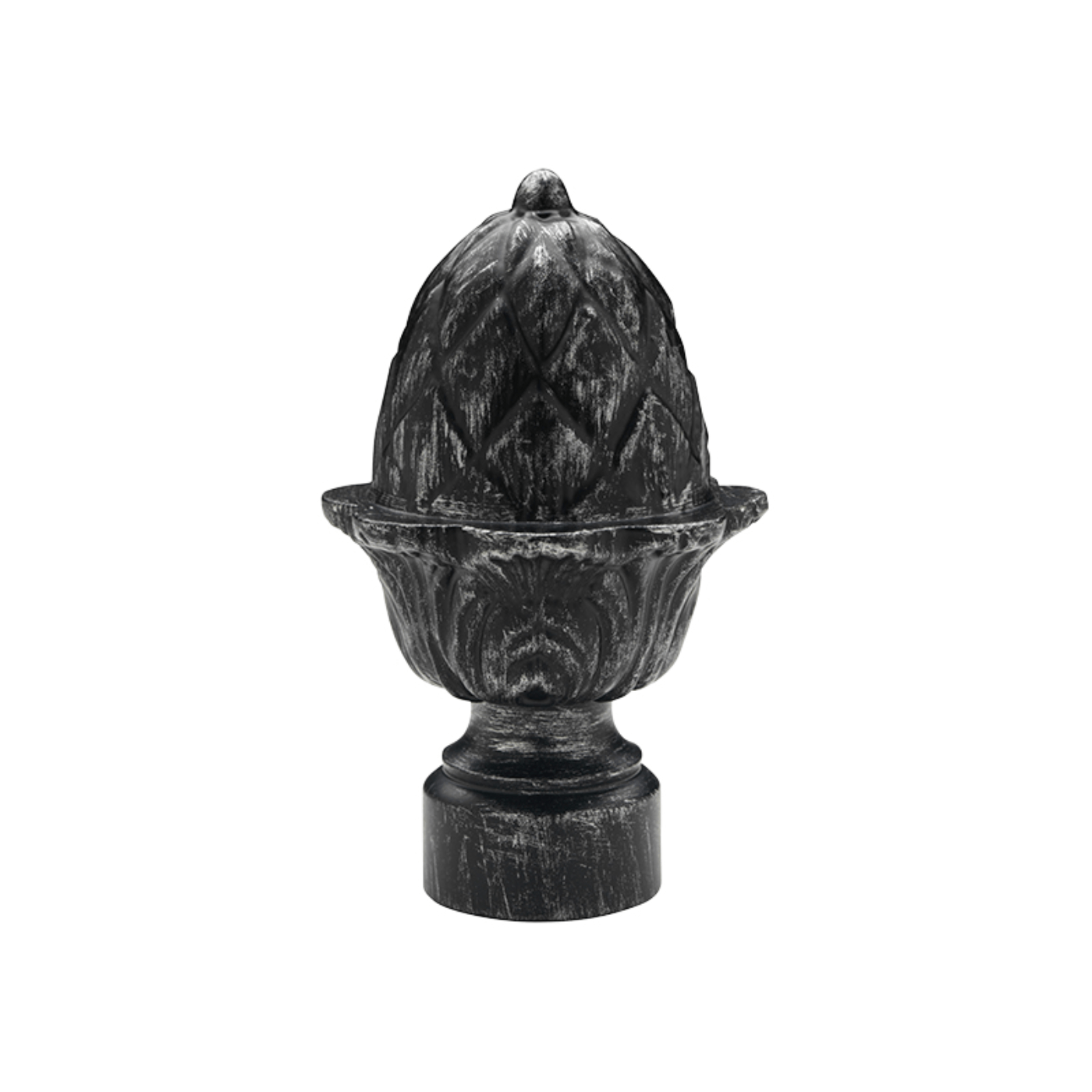 Select Drapery Hardware Iron Works Cypress Curtain Finial Black Pewter