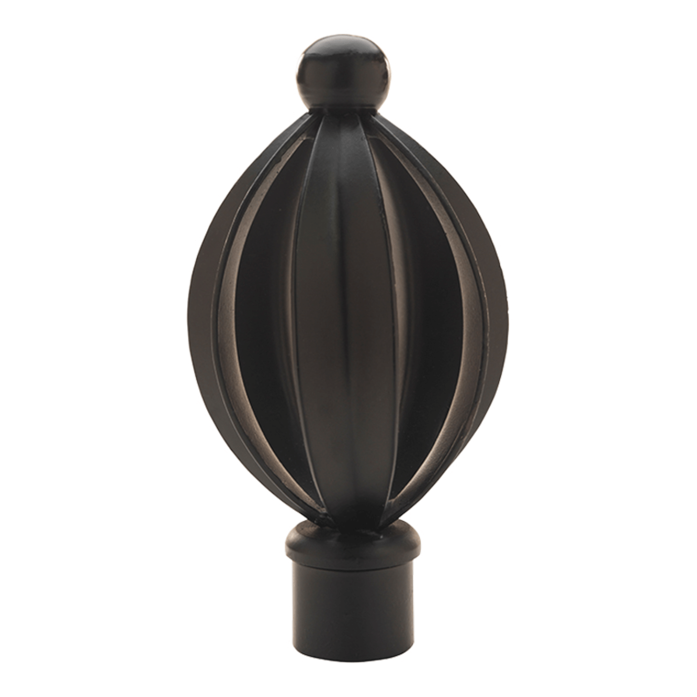 Select Iron Works Royal Drapery Finial Black