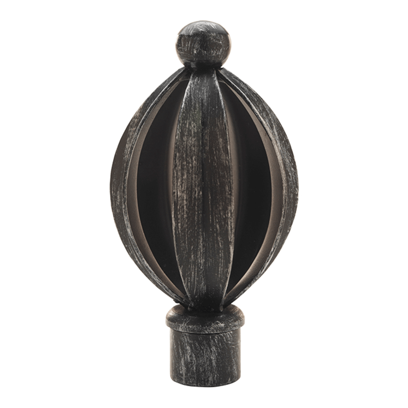 Select Iron Works Royal Drapery Finial Black Pewter