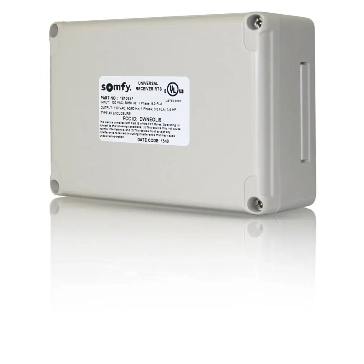 Somfy Universal RTS Receiver (For 110V AC Motors) - 1810627