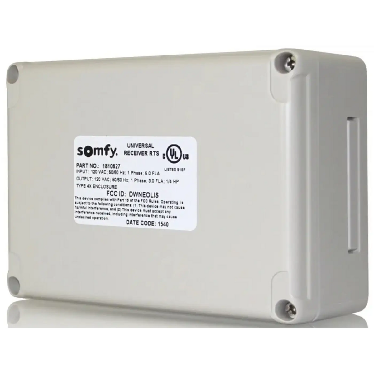 Somfy Universal RTS Receiver (For 110V AC Motors) - 1810627