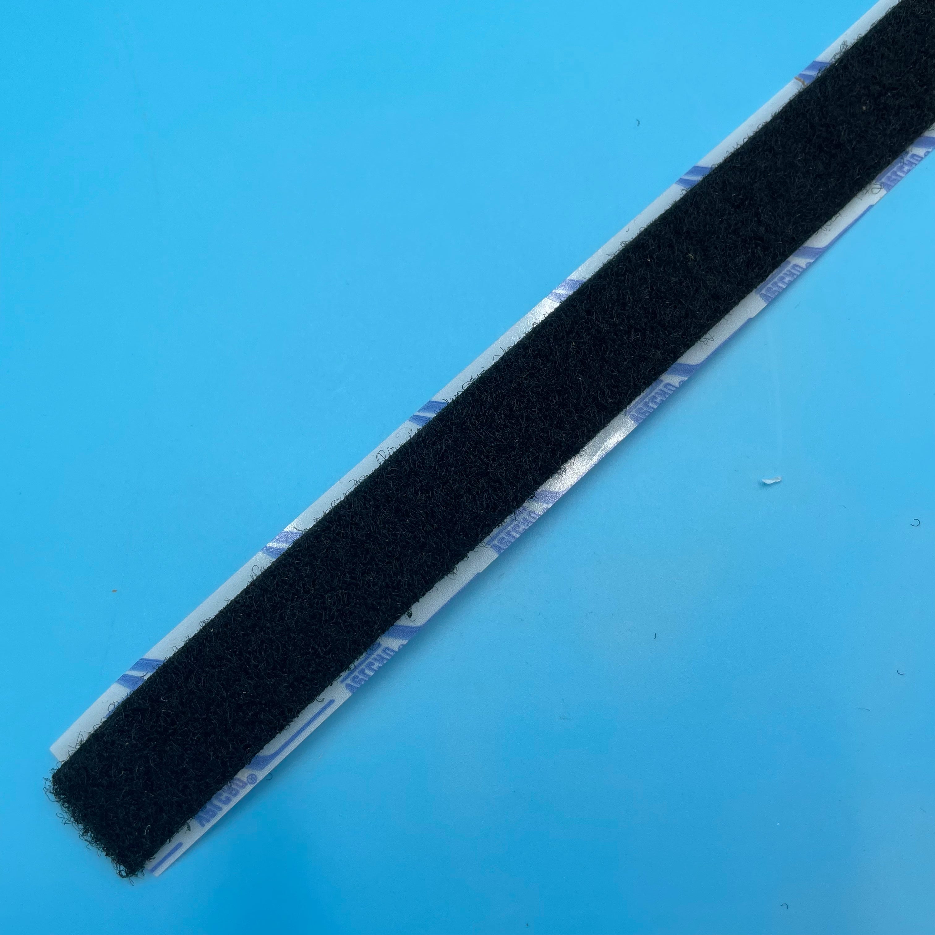VELCRO® Brand PSA 1" Loop Tape Strips Black