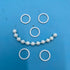 White metal bead chain and roman shade rings