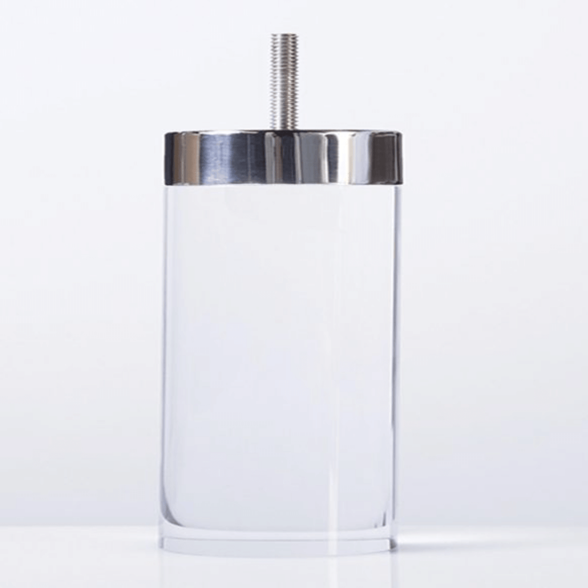Acrylic Furniture Cylinder Leg w/ Stainless top 2.25" Diameter 3" Tall