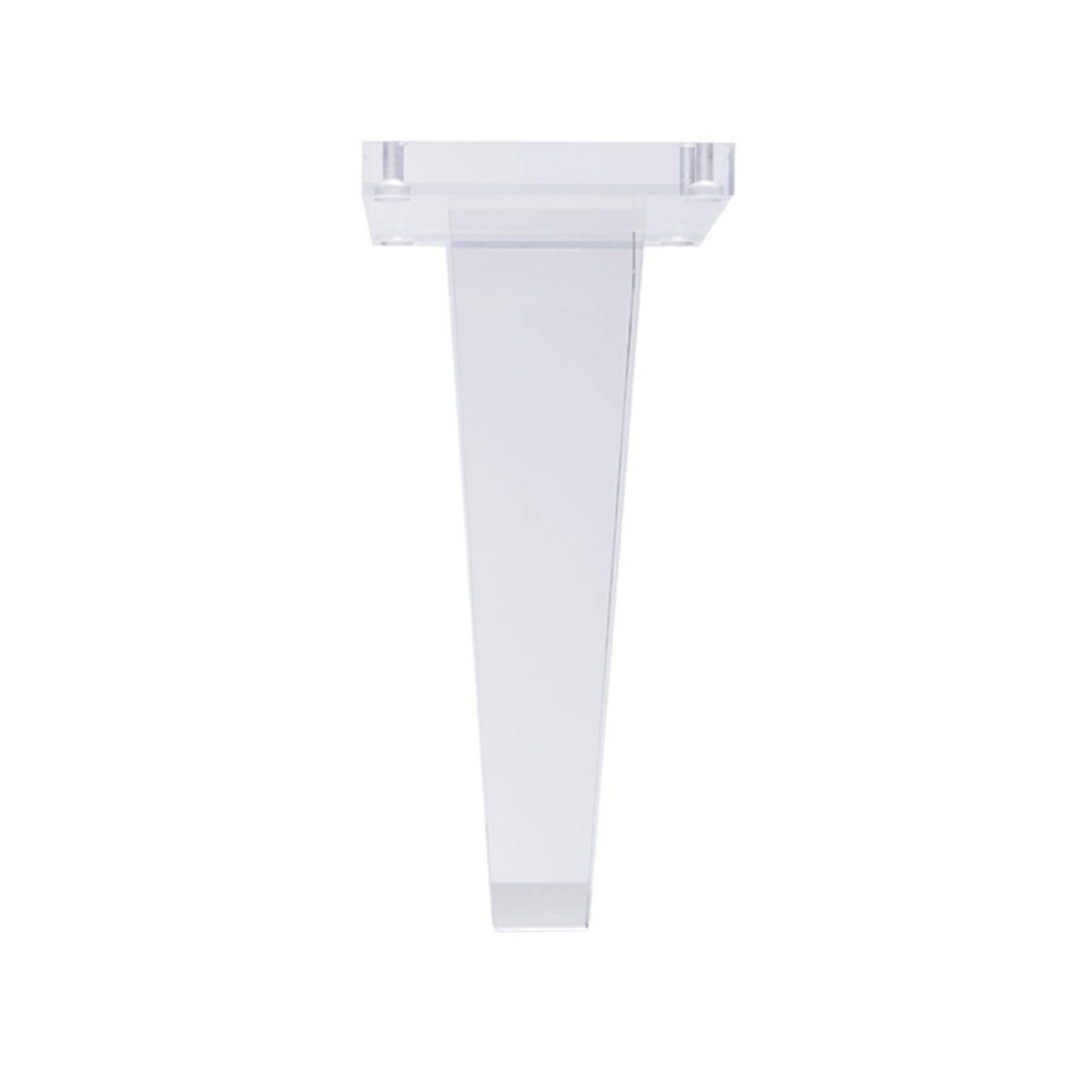 Square Acrylic Furniture Leg 11.75" x 2.75"-1.375" Overall Height 12"