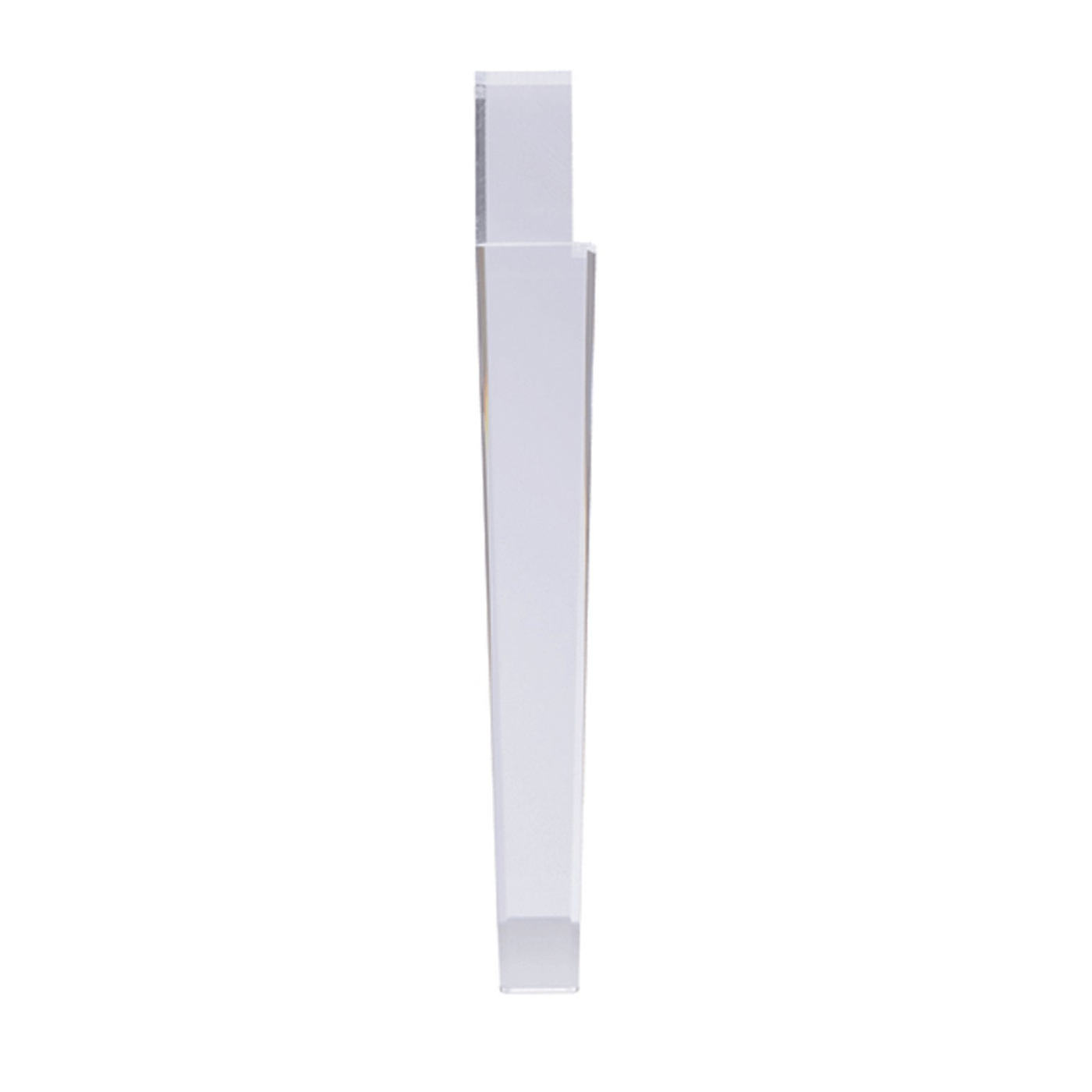 Square Acrylic Furniture Leg  14" x 2.25"-1.5"   Overall Height 17"