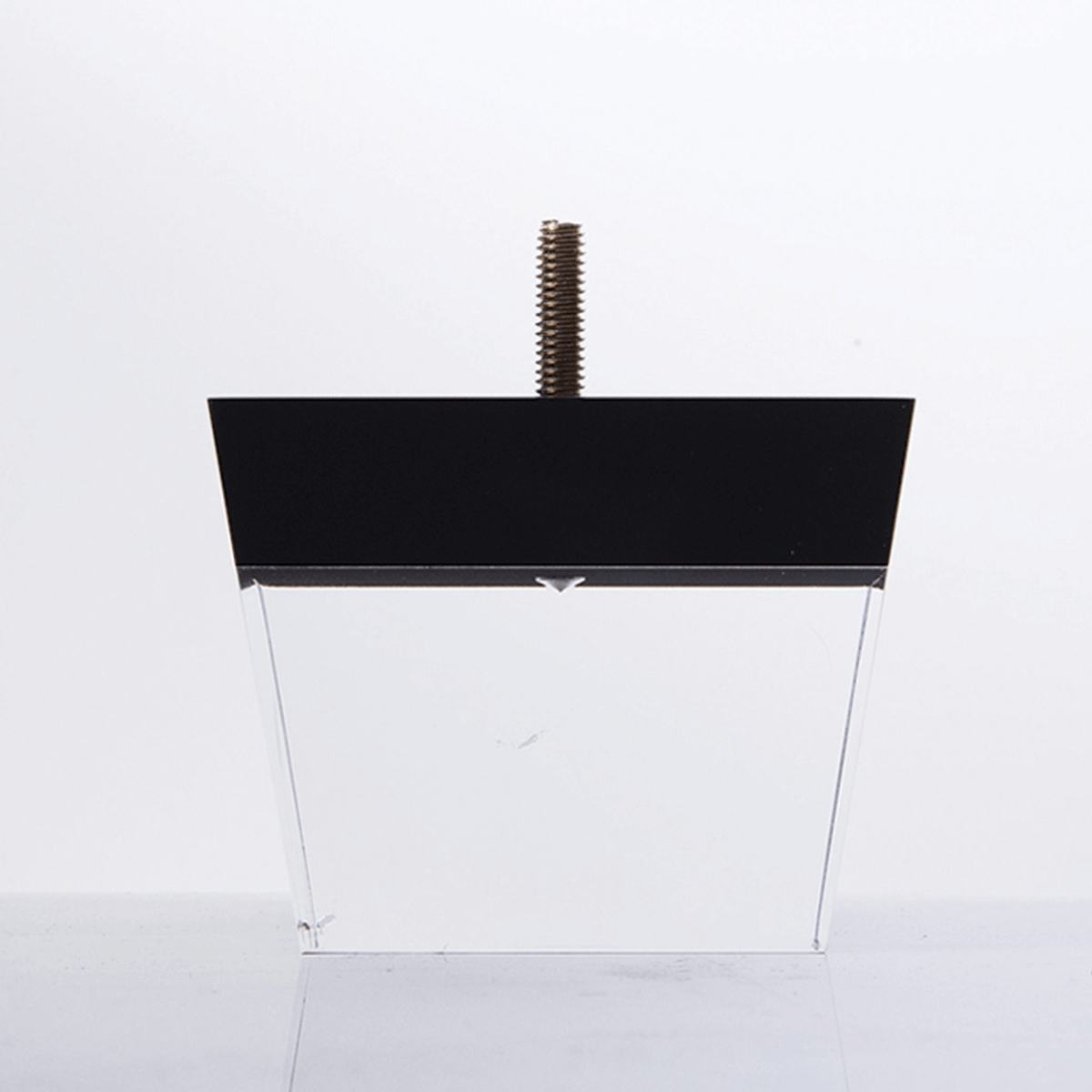 Acrylic Furniture Leg with Black Top  3" Tall 4"-3"