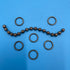 Antique Brown Brass Beaded Chain and Roman Shade Rings