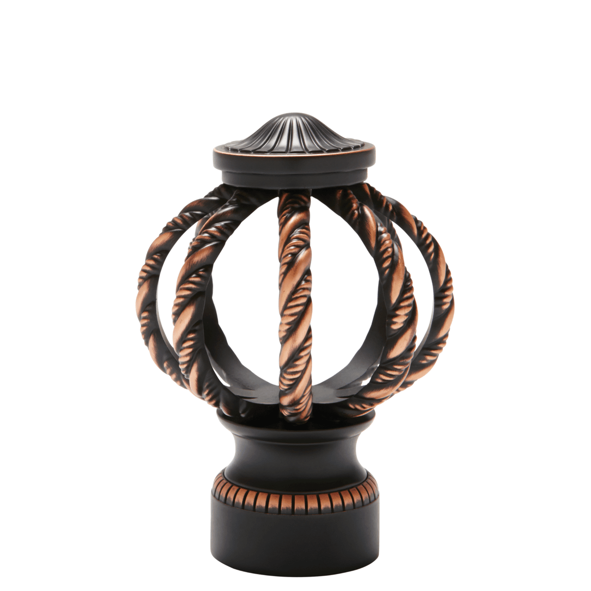 AriA Sterling Cage Antique Finial 1-3/8" Dark Oil Rubbed Bronze