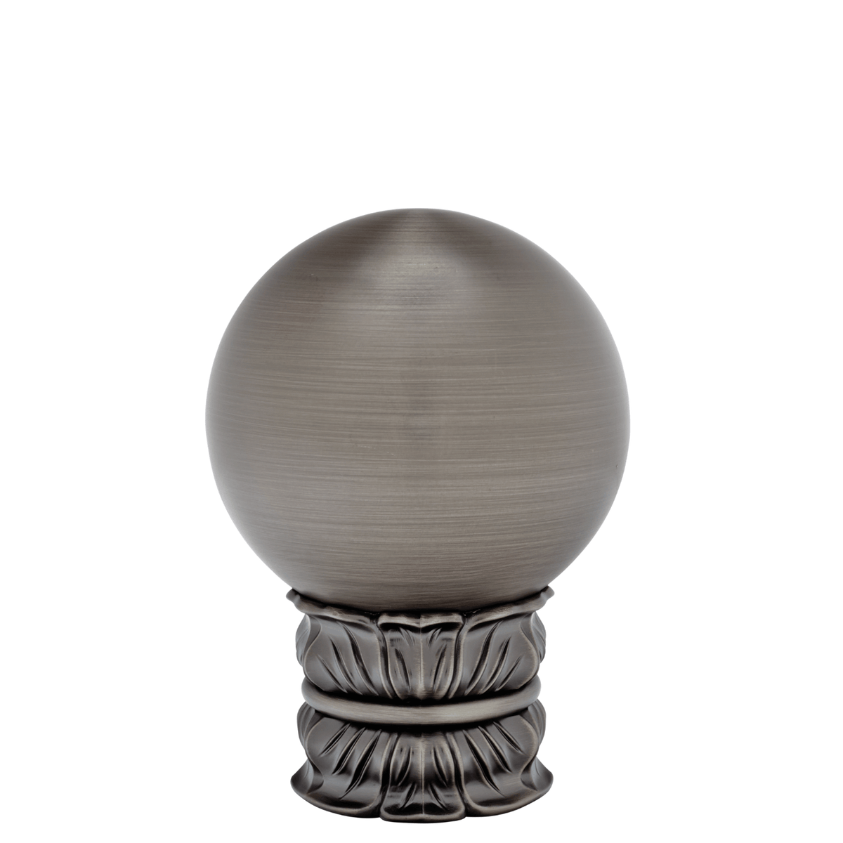 AriA Avalon Ball Curtain Finial Antique Pewter