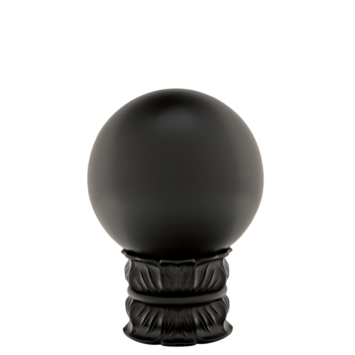 AriA Avalon Ball Antique Finial Satin Black