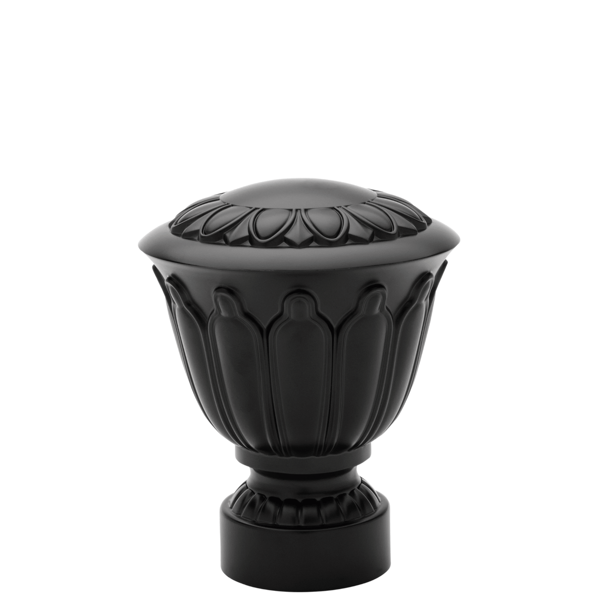 AriA Bellaire Urn Antique Finial 1-3/8" Satin Black