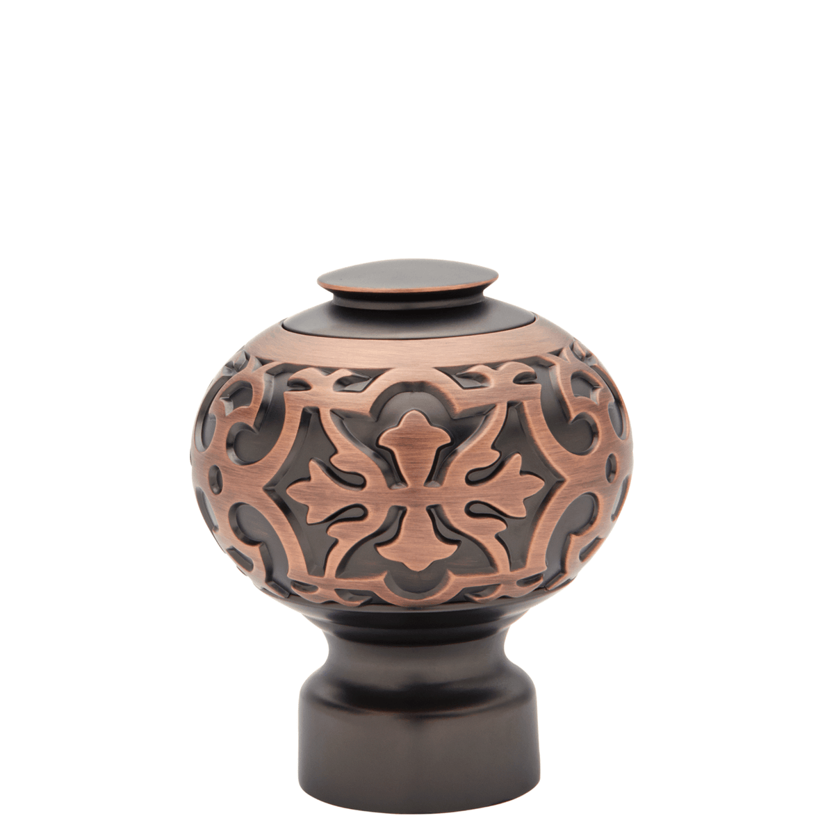 AriA Devon Knob Antique Finial 1-3/8" Iron Copper