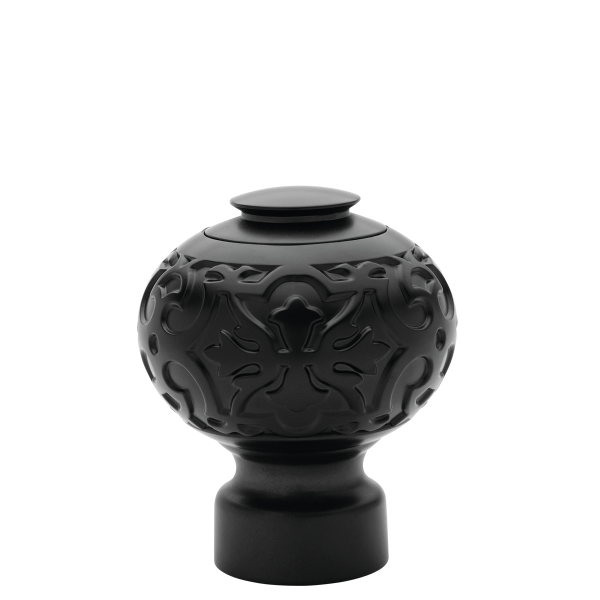 AriA Devon Knob Antique Finial 1-3/8" Satin Black