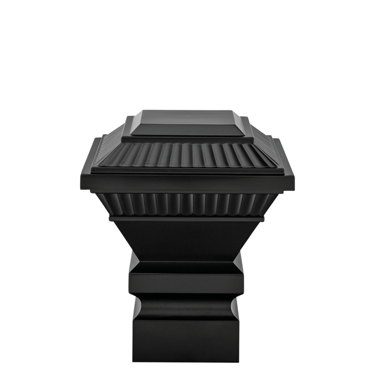 AriA Essex Square Antique Finial 1-3/8" Satin Black