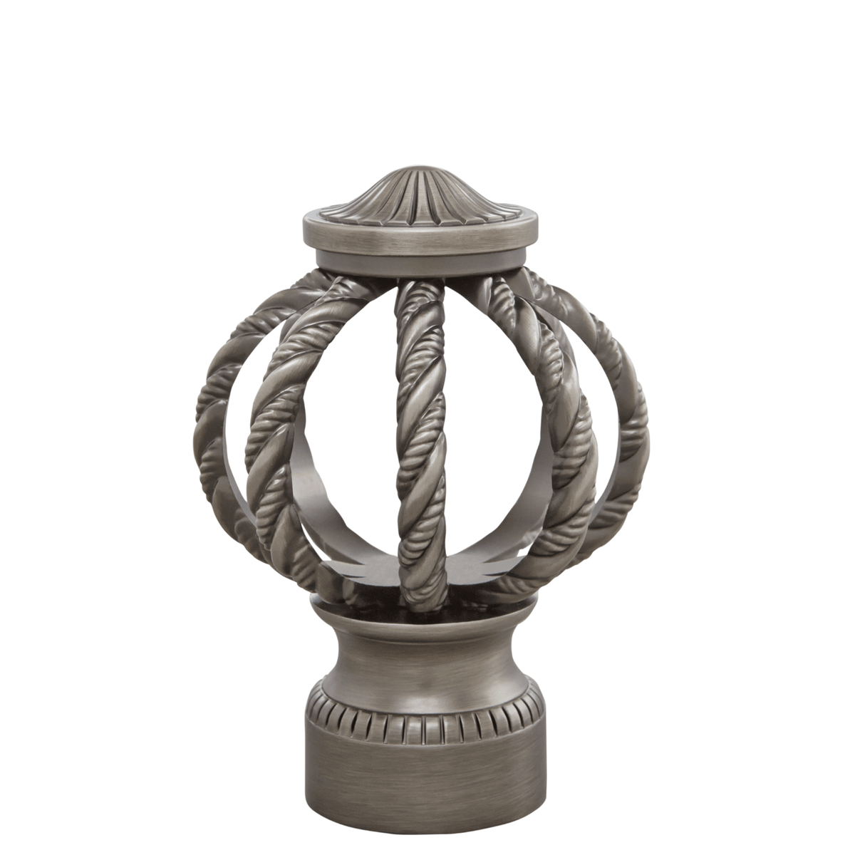 AriA Sterling Cage Antique Finial 1-3/8" Antique Pewter