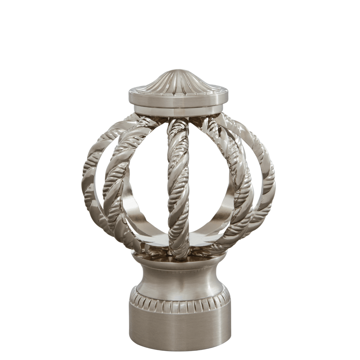 AriA Sterling Cage Antique Finial 1-3/8" Polished Nickel