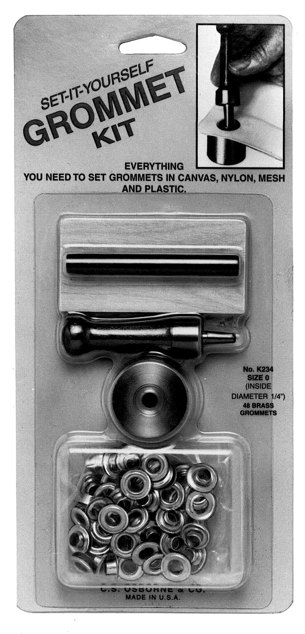 C.S. Osborne Set-It-Yourself Brass Grommet Kit - Alan Richard Textiles, LTD C.S. Osborne, C.S. Osborne Set-It Yourself Grommet Kits