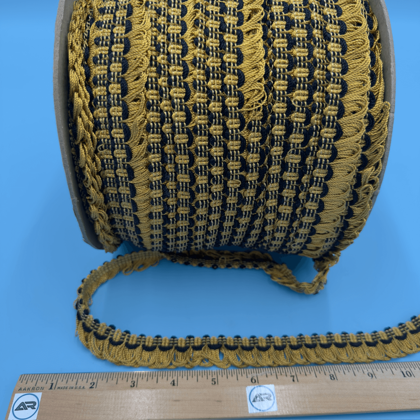 Conso Vintage Loop Fringe Trim U09 Black/Gold