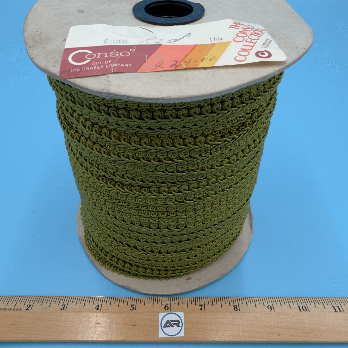 Conso Vintage French Gimp L25 Green Roll