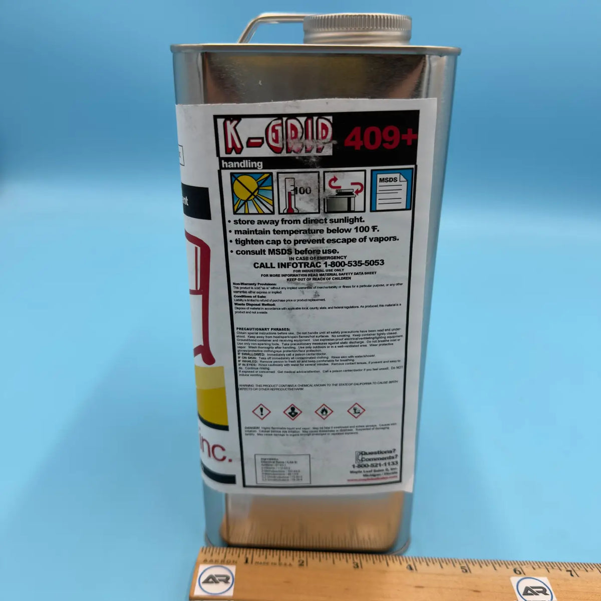 K Grip 409 Foam & Fabric Spray Adhesive Gallon Handling