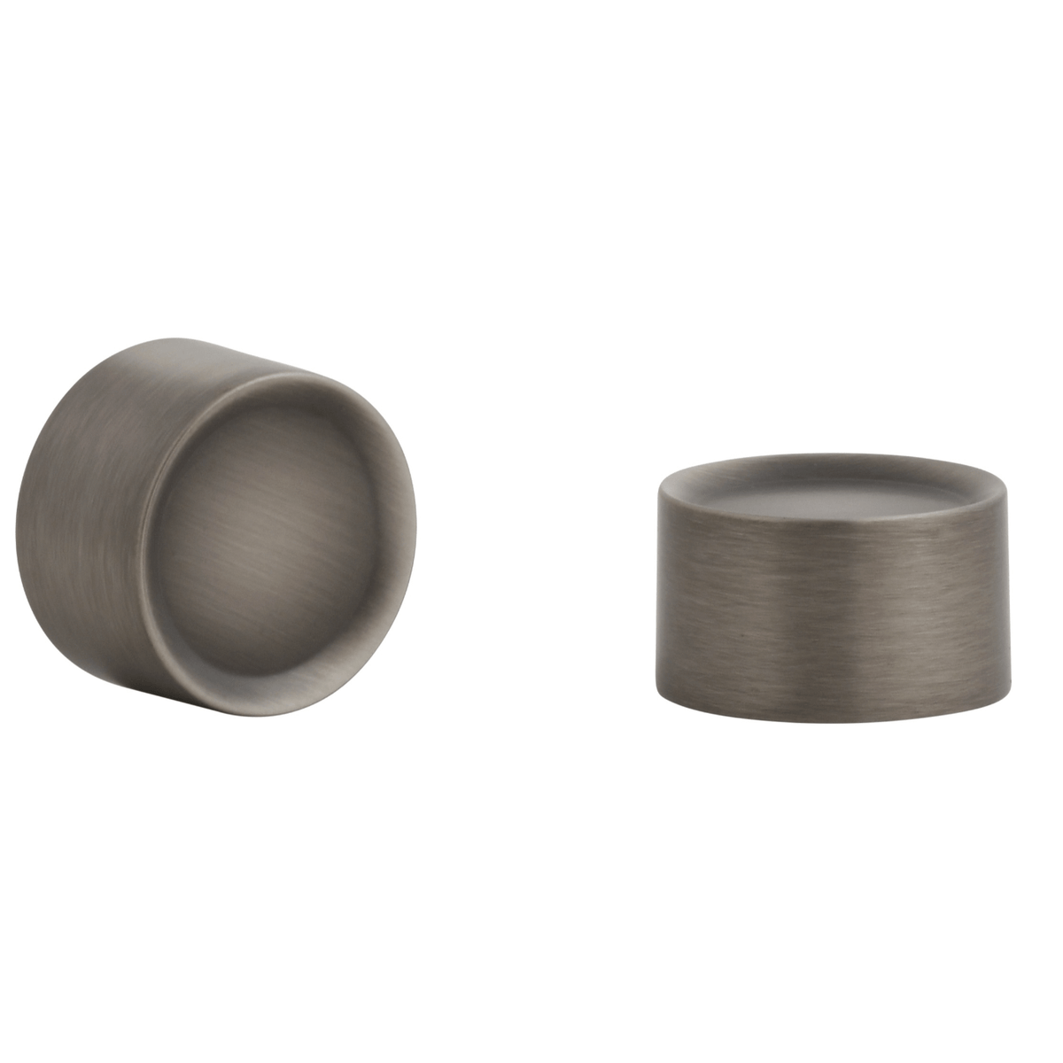 Kirsch Fitz 1" Finials Pair Antique Silver