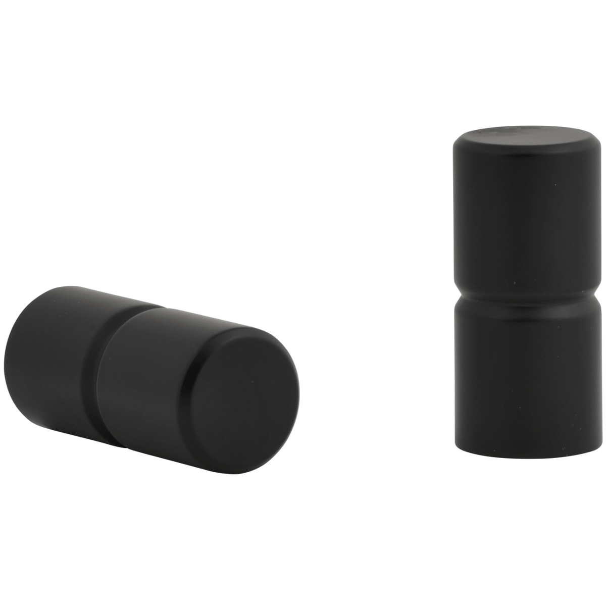 Kirsch 1" Designer Metals Gavin Finials Black