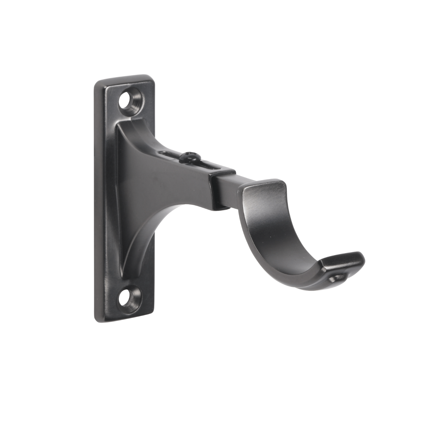 Kirsch Metal 1-3/8" Decorative Bypass Bracket 3"-4" Return Gunmetal