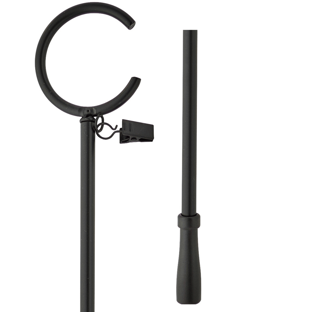 kirsch 1831551 Designer Metals 36 Curtain Baton Bypass C Ring Black