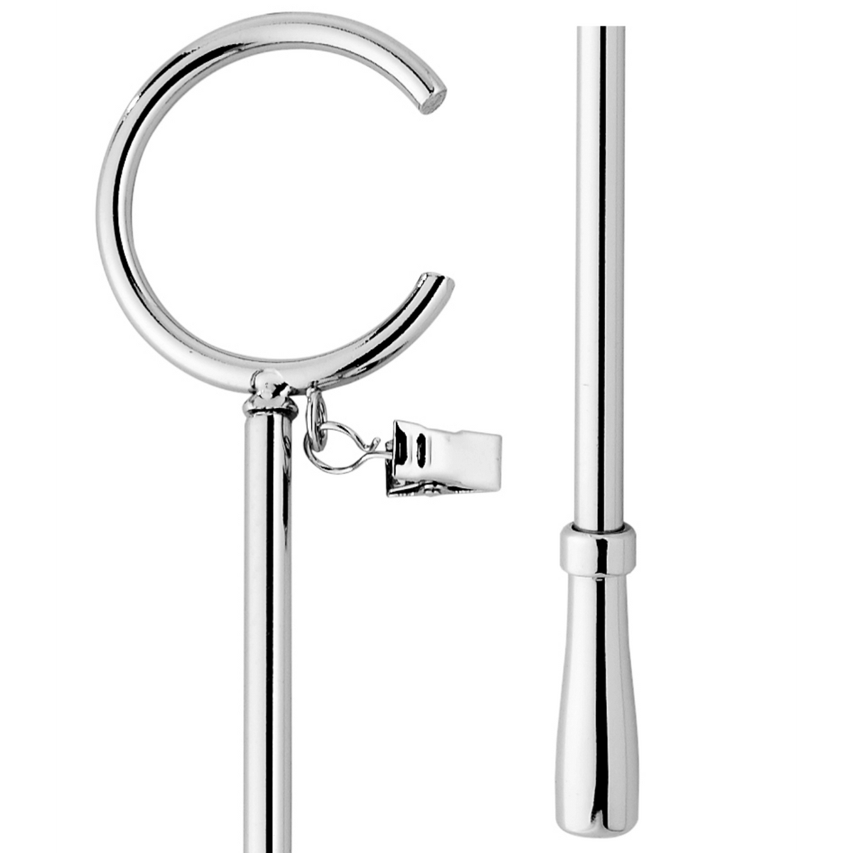 kirsch 1831559 Designer Metals 36 Baton Bypass C Ring Polished Nickel