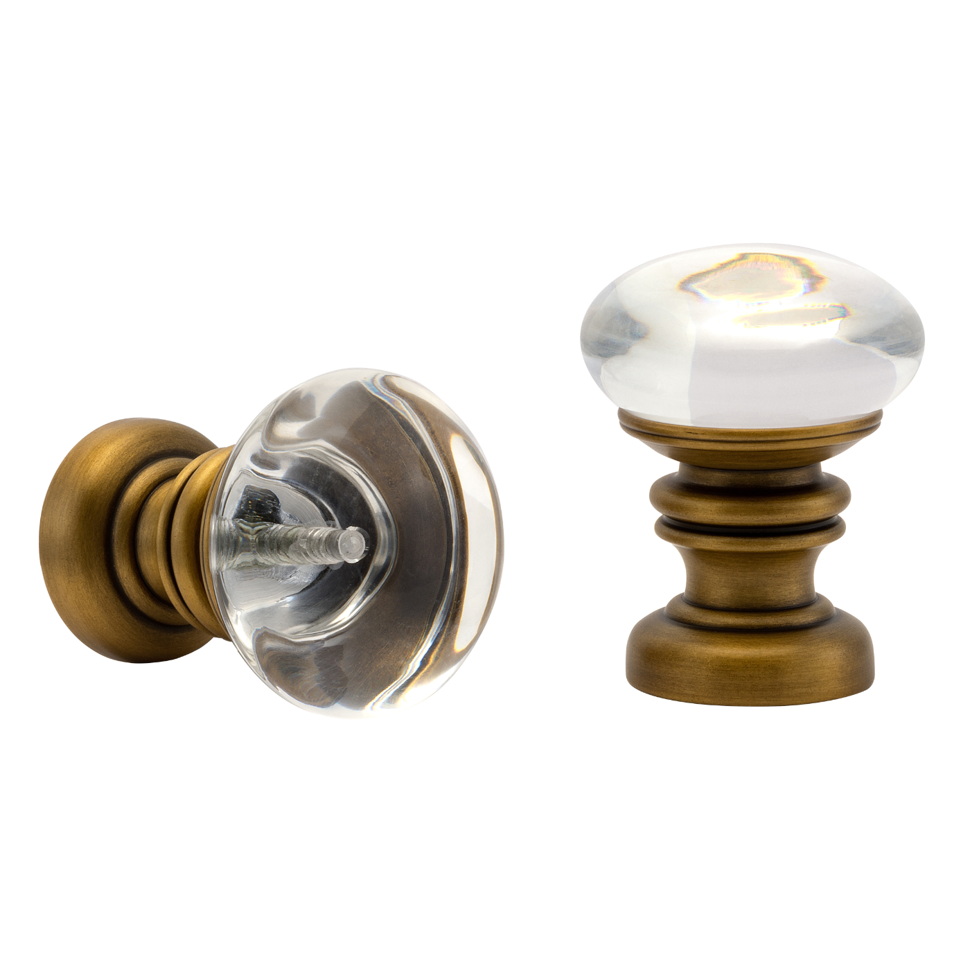 Kirsch Designer Metals Europa Finial 1-3/8" or 2" - Per Pair Gilded Bronze