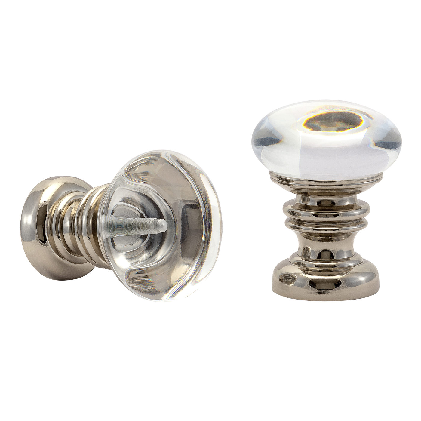 Kirsch Designer Metals Europa Finial 1-3/8" or 2" - Per Pair Polished Nickel