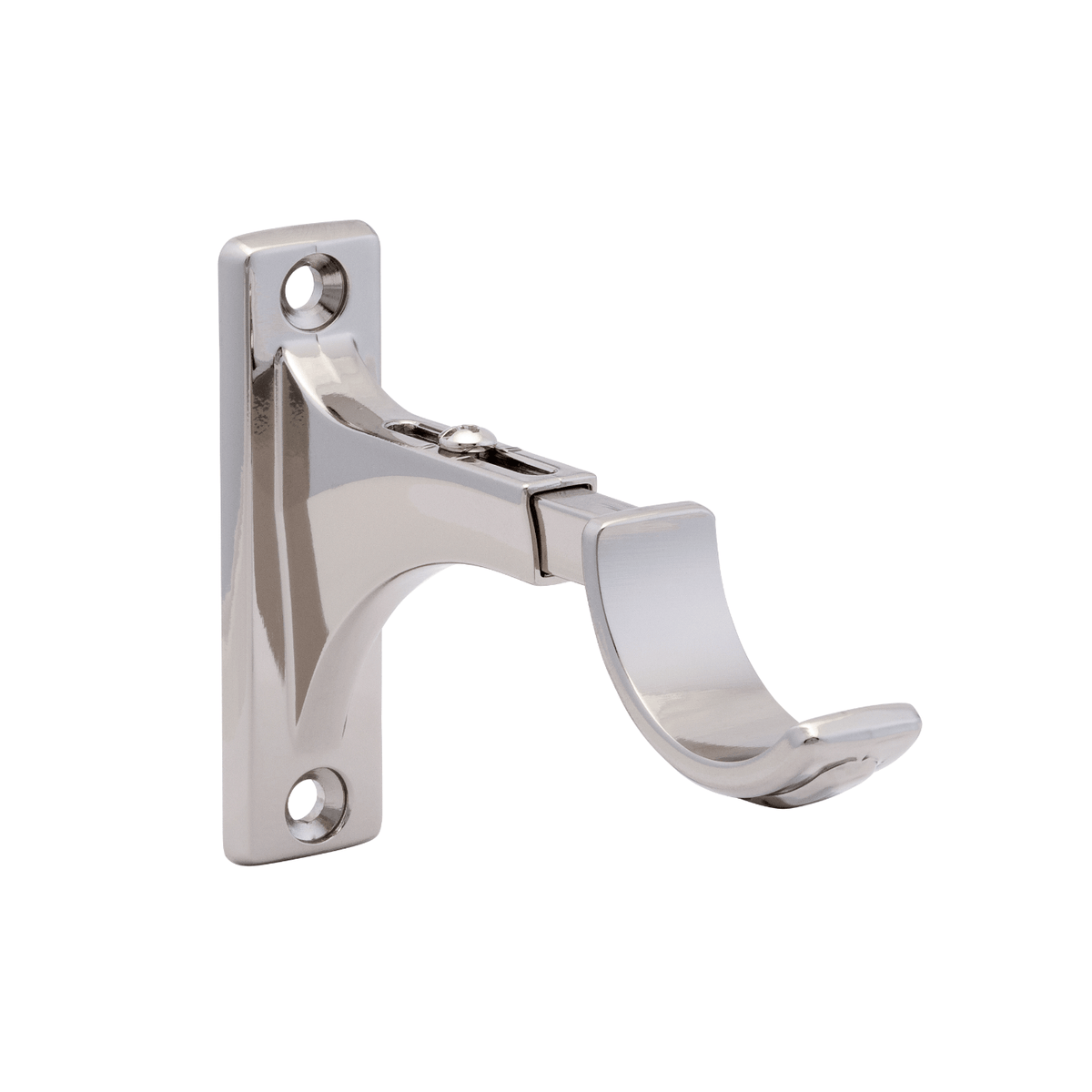 Kirsch Metal 1-3/8" Decorative Bypass Bracket 3"-4" Return Polished Nickel