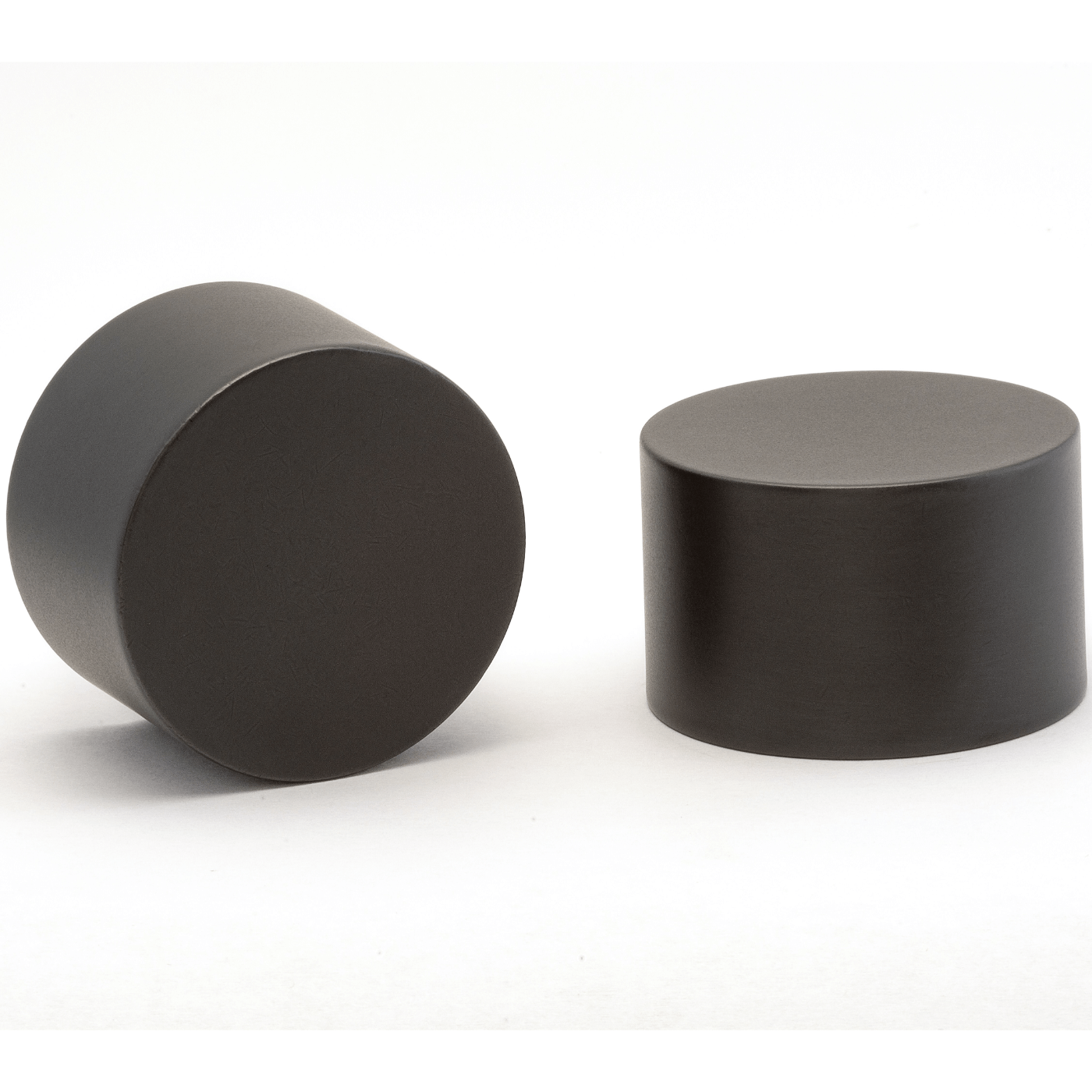 Kirsch Metal Round Finial End Cap 1-3/8" Pair Black