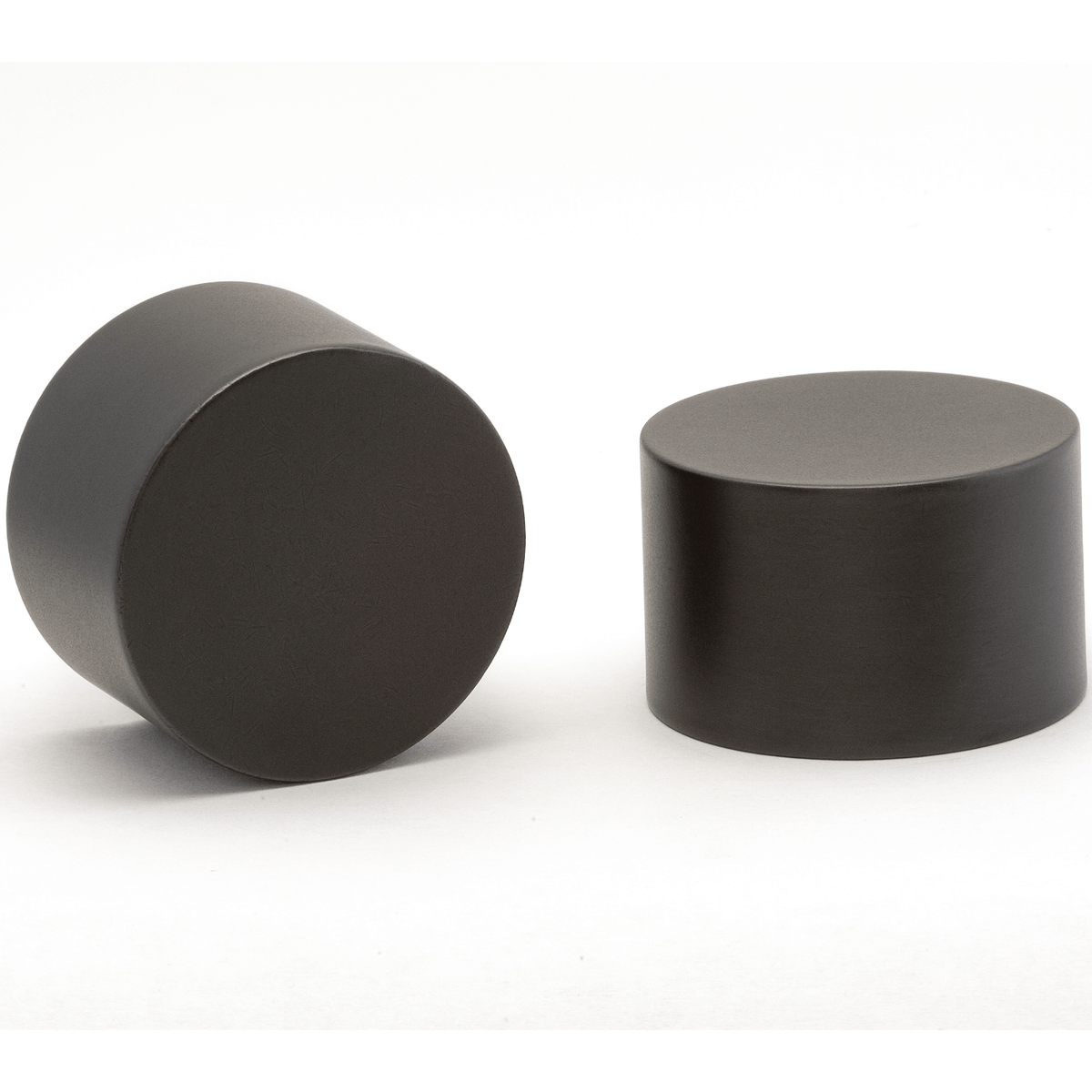 Kirsch Metal Round Finial End Cap 1-3/8" Pair Black