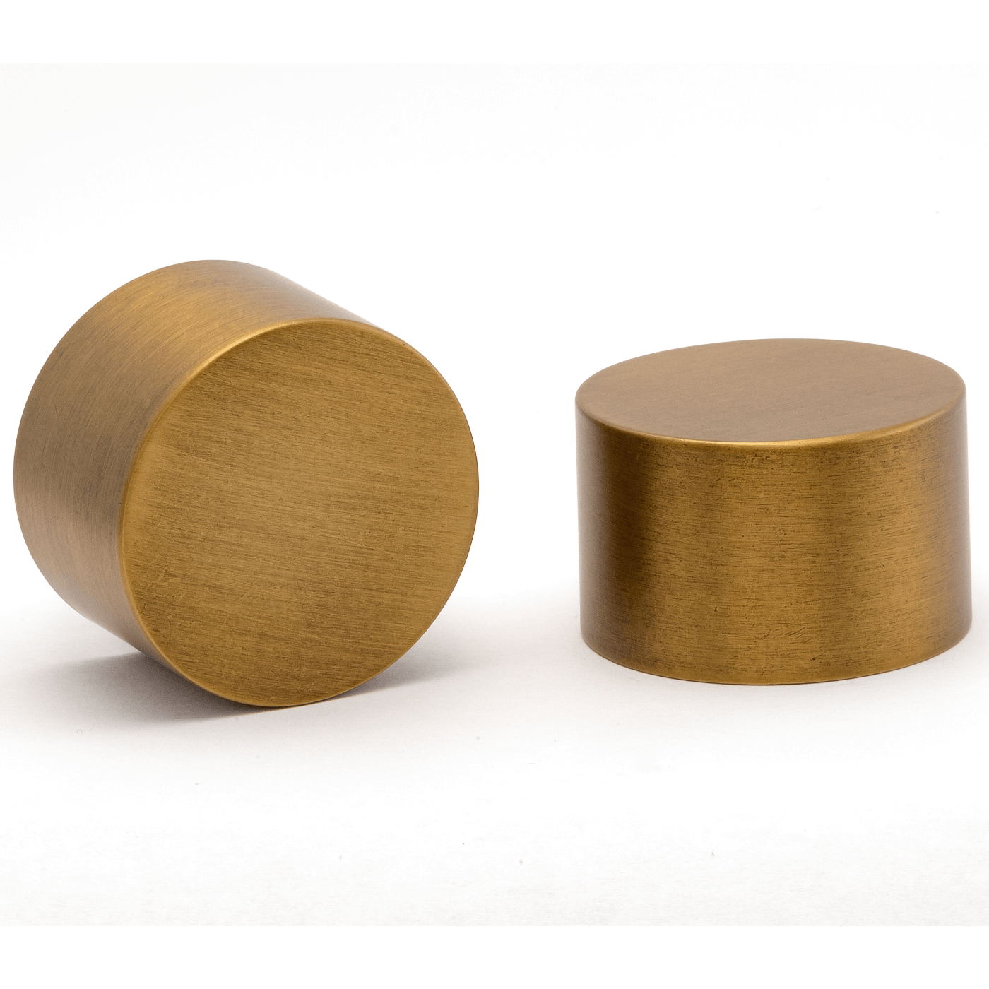 Kirsch Metal Round Finial End Cap 1-3/8" Pair Gilded Bronze