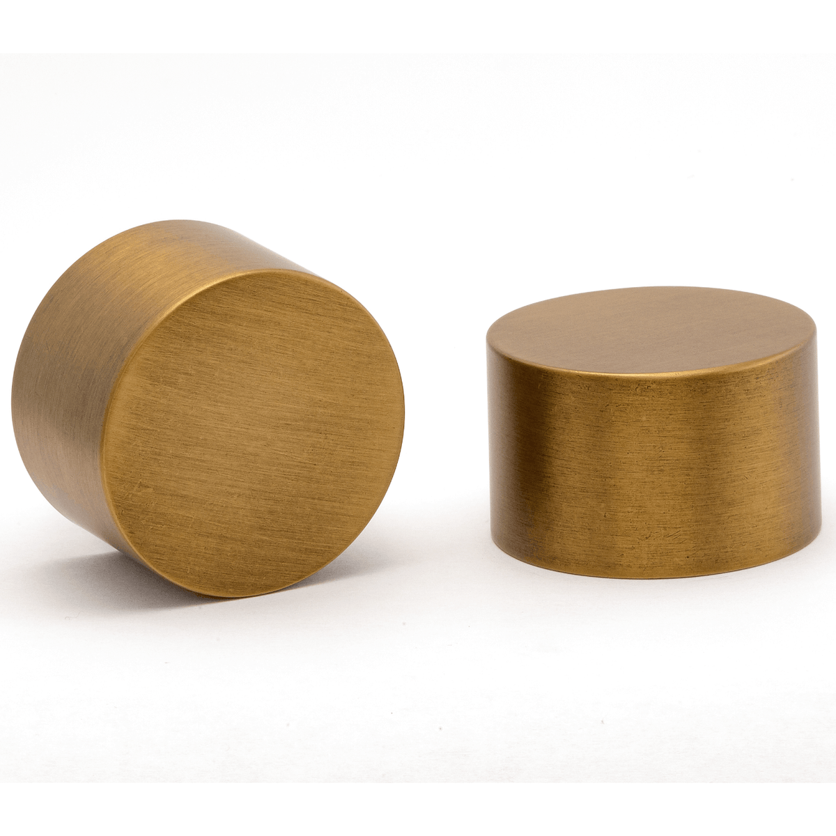 Kirsch Metal Round Finial End Cap 1-3/8" Pair Gilded Bronze