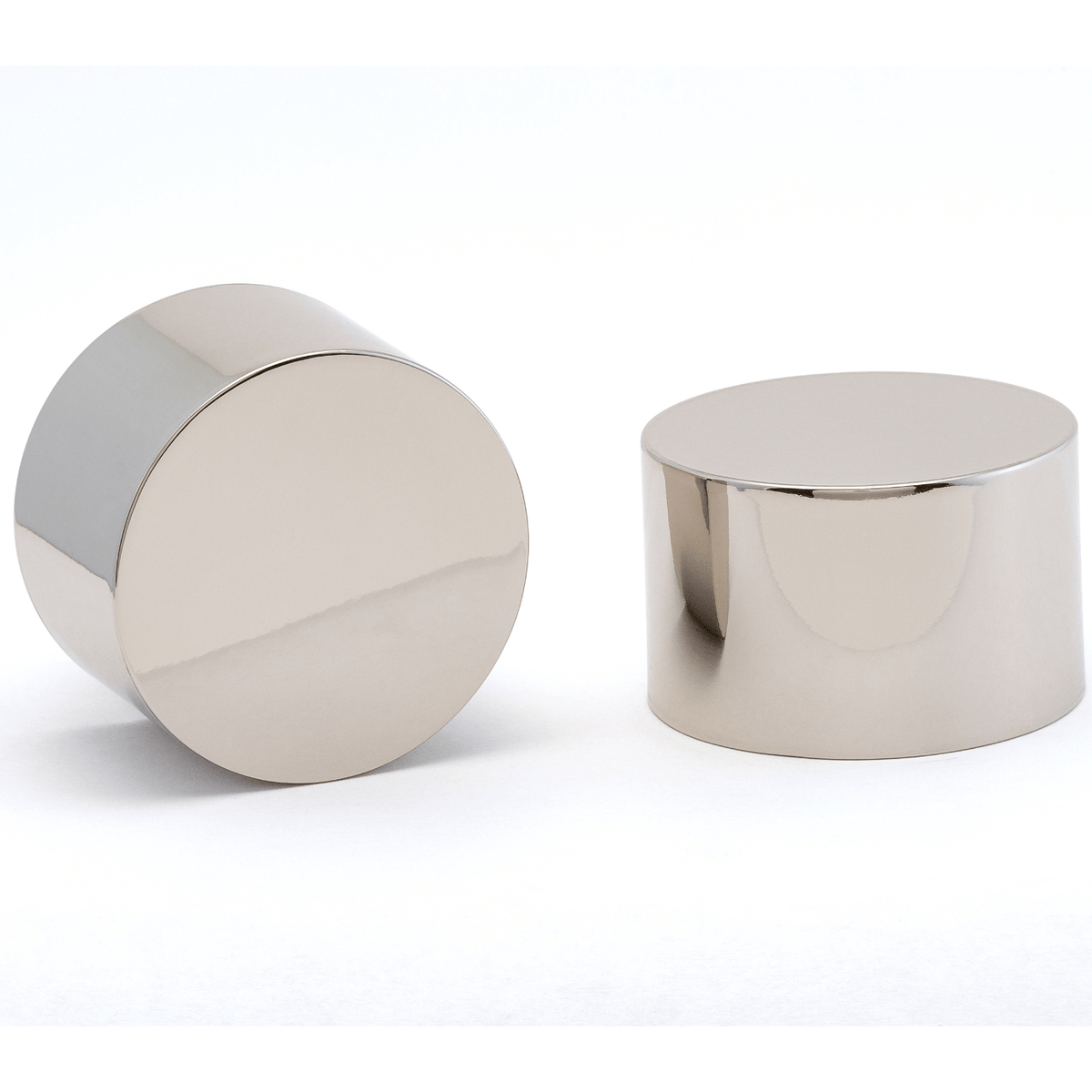 Kirsch Metal Round Finial End Cap 1-3/8" Pair Polished Nickel