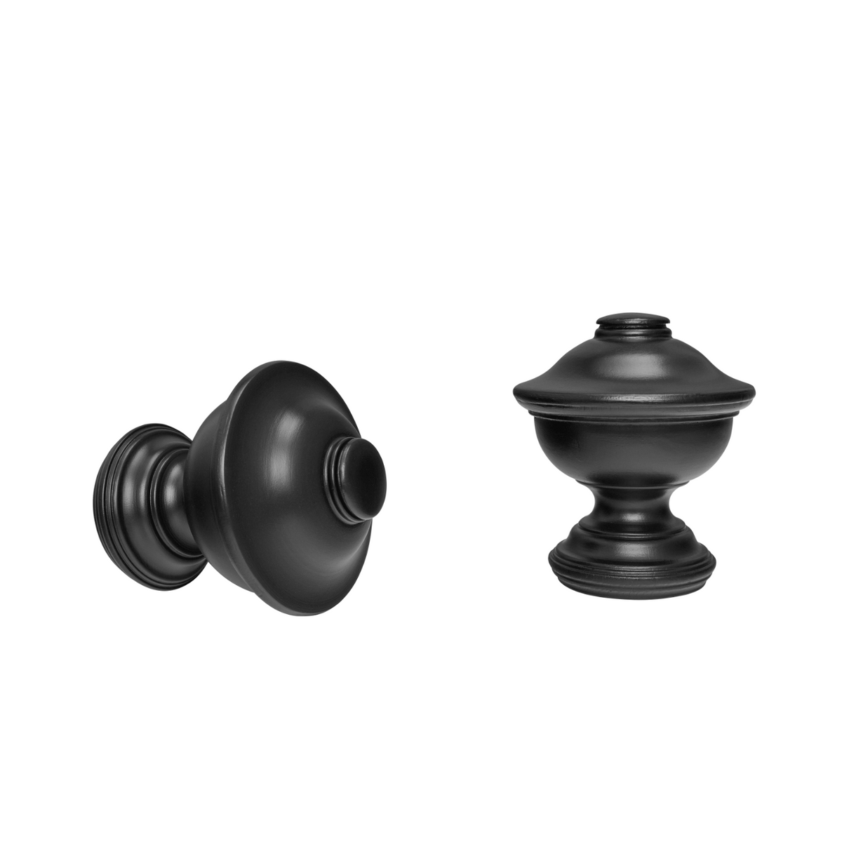 kirsch 46807059 Wood Trends curtain Finial Chaucer Black