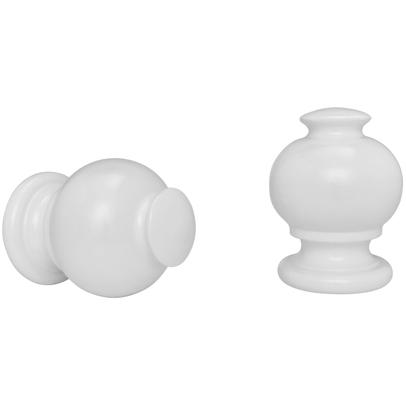 kirsch 46813025 Wood Trends drapery Finial Button Ball White
