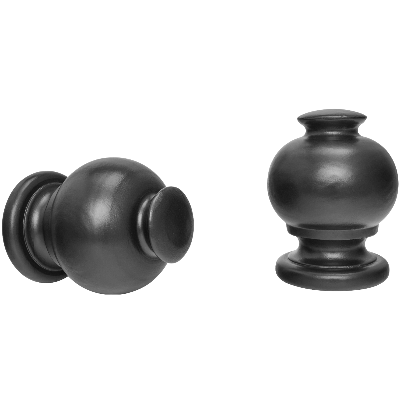 kirsch 46813059 Wood Trends curtain Finial Button Ball Black