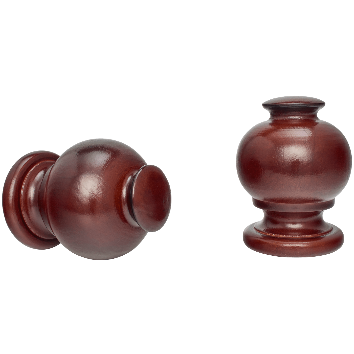 kirsch 46813083 Wood Trends curtian Finial Button Ball Mahogany brown