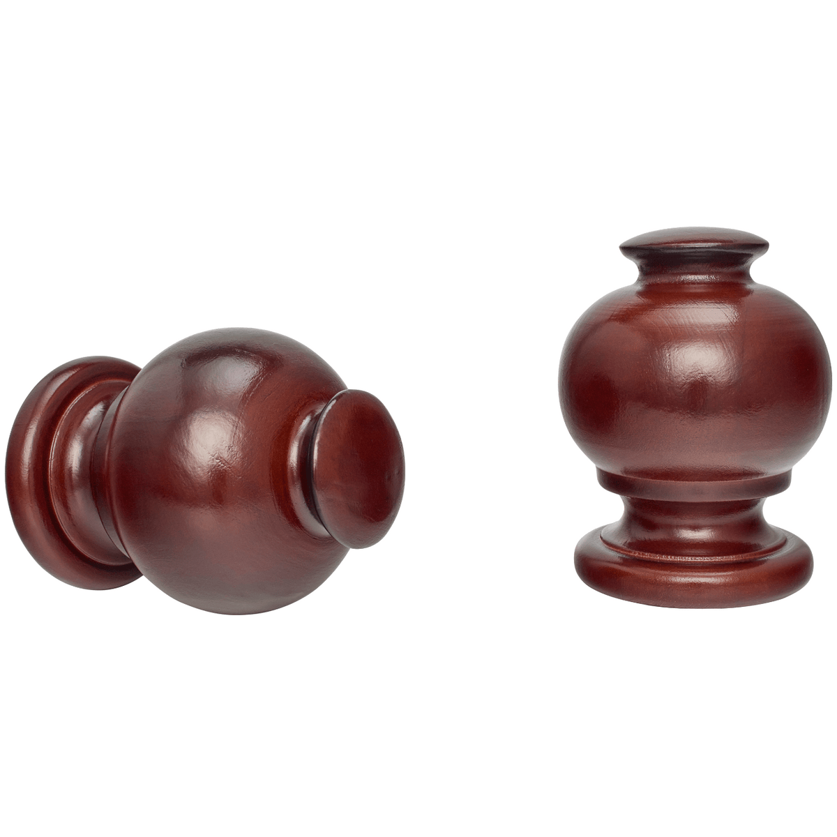 kirsch 46813083 Wood Trends curtian Finial Button Ball Mahogany brown