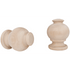 kirsch 46813091 Wood Finial Button Ball Unfinished
